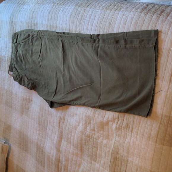 FRAME LE TOMBOY TROUSER Olive Green size 34 - Picture 2 of 5